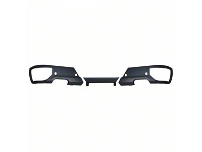 Rear Bumper Cover; Pre-Drilled for Backup Sensors; Matte Black (19-25 Sierra 1500 w/ Factory Dual Exhaust)