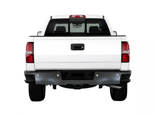 Rear Bumper Cover; Pre-Drilled for Backup Sensors; Paintable ABS (14-18 Sierra 1500)