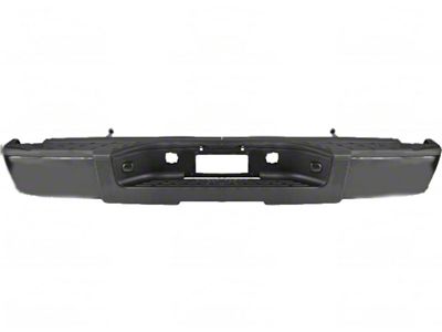 Replacement Rear Bumper; Not Pre-Drilled for Backup Sensors; Black (07-13 Sierra 1500)
