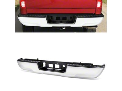 Rear Bumper; Not Pre-Drilled for Backup Sensors; Chrome (14-18 Sierra 1500)