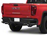 Rear Bumper; Pre-Drilled for Backup Sensors; Black (19-26 Sierra 1500 w/ Factory Dual Exhaust)