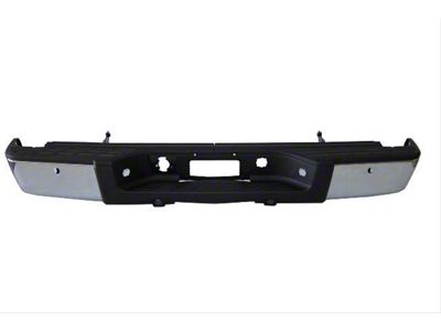 Replacement Rear Bumper; Pre-Drilled for Backup Sensors; Chrome (07-13 Sierra 1500)