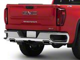 Rear Bumper; Pre-Drilled for Backup Sensors; Chrome (19-25 Sierra 1500 w/ Factory Dual Exhaust)
