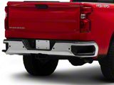 Rear Bumper; Pre-Drilled for Backup Sensors; Chrome (19-26 Sierra 1500 w/o Factory Dual Exhaust)