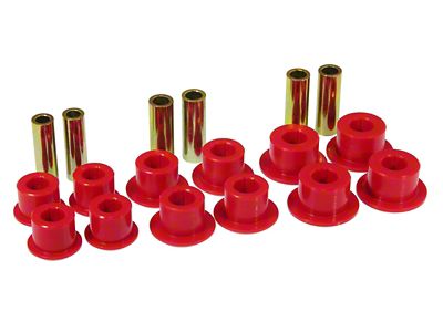 Rear Leaf Spring Bushing Kit; Red (99-14 Sierra 1500)