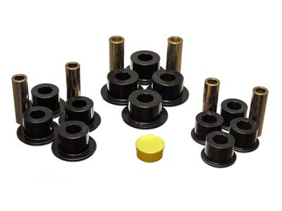 Rear Leaf Spring Bushings; Black (99-06 Sierra 1500)