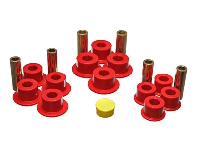 Rear Leaf Spring Bushings; Red (99-06 Sierra 1500)