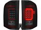 Red C-Bar LED Tail Lights; Black Housing; Smoked Lens (07-13 Sierra 1500)