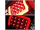Red C-Bar LED Tail Lights; Black Housing; Clear Lens (07-13 Sierra 1500)