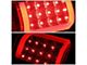 Red C-Bar LED Tail Lights; Chrome Housing; Red Lens (07-13 Sierra 1500)