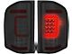 Red C-Bar LED Tail Lights; Chrome Housing; Smoked Lens (07-13 Sierra 1500)
