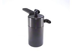 Red Standard Oil Catch Can; Black AN Fittings/Stainless Steel Braided Hoses (14-23 V8 Sierra 1500)