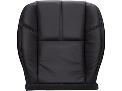 Replacement Bucket Seat Bottom Cover; Driver Side; Ebony/Black Leather (07-13 Sierra 1500 w/ Non-Ventilated Seats)