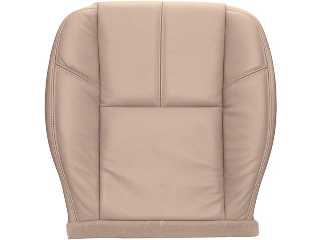 Replacement Bucket Seat Bottom Cover; Driver Side; Light Cashmere/Tan Leather (07-13 Sierra 1500 w/ Non-Ventilated Seats)