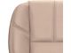 Replacement Bucket Seat Bottom Cover; Driver Side; Light Cashmere/Tan Leather (07-13 Sierra 1500 w/ Non-Ventilated Seats)