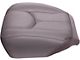 Replacement Bucket Seat Bottom Cover; Driver Side; Medium Dark Pewter/Gray Leather (03-06 Sierra 1500)