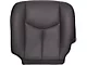 Replacement Bucket Seat Bottom Cover; Driver Side; Very Dark Pewter/Dark Gray Leather (03-06 Sierra 1500)