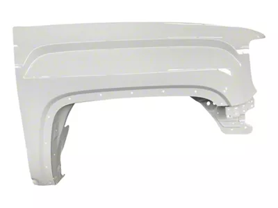Replacement Aftermarket Fender; Passenger Side; Olympic White (14-18 Sierra 1500)