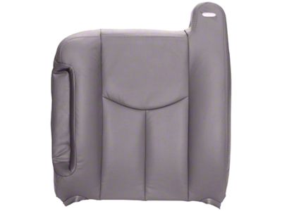 Replacement Top Seat Cover; Driver Side; Dark Pewter/Gray Leather (03-06 Sierra 1500)