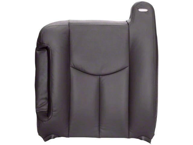 Replacement Top Seat Cover; Driver Side; Very Dark Pewter/Gray Leather (03-06 Sierra 1500)