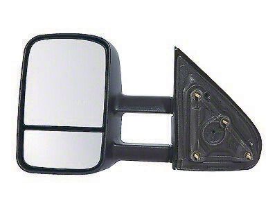 Replacement Towing Mirror; Driver Side; Textured Black (14-18 Sierra 1500)