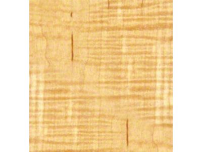 RETROLINER Real Wood Bed Liner; Curly Maple Wood; HydroShine Finish; Polished Stainless Punched Bed Strips (14-18 Sierra 1500 w/ 5.80-Foot Short Box)