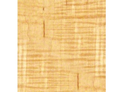 RETROLINER Real Wood Bed Liner; Curly Maple Wood; HydroShine Finish; Polished Stainless Punched Bed Strips (19-25 Sierra 1500 w/ 6.50-Foot Standard Box)