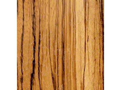 RETROLINER Real Wood Bed Liner; Zebra Wood; HydroShine Finish; Polished Stainless Punched Bed Strips (07-13 Sierra 1500 w/ 5.80-Foot Short Box)
