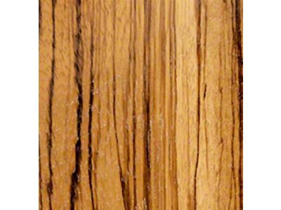 RETROLINER Real Wood Bed Liner; Zebra Wood; HydroShine Finish; Polished Stainless Punched Bed Strips (14-18 Sierra 1500 w/ 5.80-Foot Short Box)