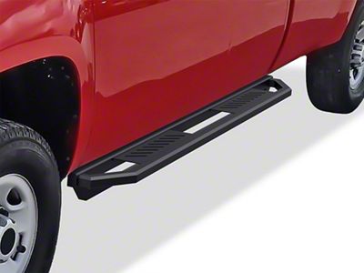 Rocker Armor Side Step Bars; Matte Black (99-06 Sierra 1500 Extended Cab)