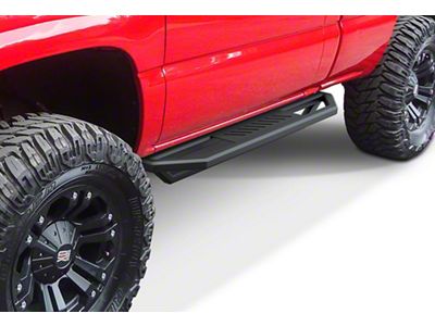 Rocker Armor Side Step Bars; Matte Black (99-06 Sierra 1500 Regular Cab)