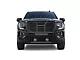 Rugged Heavy Duty Grille Guard with 5.30-Inch Black Round Flood LED Lights; Black (19-21 Sierra 1500, Excluding Denali; 2022 Sierra 1500 Limited, Excluding Denali)