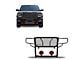 Rugged Heavy Duty Grille Guard with 7-Inch Red Round Flood LED Lights; Black (14-18 Sierra 1500, Excluding Denali)