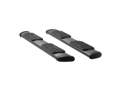 Regal 7-Inch Oval Side Step Bars; Textured Black (19-25 Sierra 1500 Crew Cab)