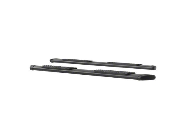 Regal 7-Inch Oval Side Step Bars without Mounting Brackets; Textured Black (04-24 Sierra 1500 Crew Cab)