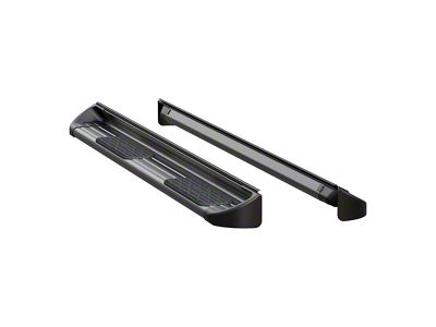 Stainless Side Entry Running Boards without Mounting Brackets; Textured Black (19-25 Sierra 1500 Crew Cab)