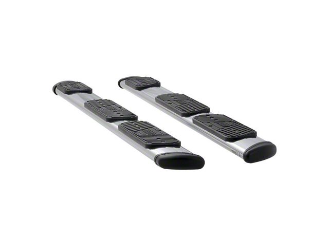 Regal 7-Inch Oval Side Step Bars without Mounting Brackets; Polished Stainless (99-18 Sierra 1500 Extended Cab/Double Cab w/ 6.50-Foot Standard Box)