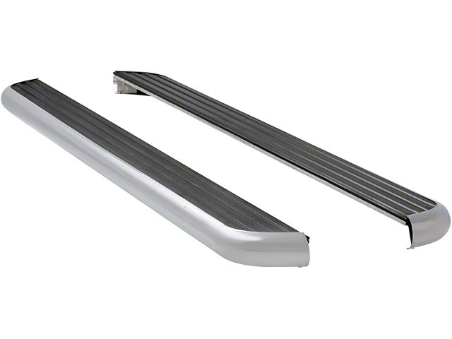 MegaStep 6.50-Inch Wheel-to-Wheel Running Boards; Polished Stainless (19-24 Sierra 1500 Crew Cab w/ 6.50-Foot Standard Box)