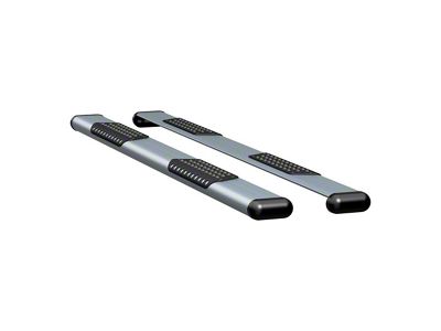 O-Mega II 6-Inch Oval Side Step Bars without Mounting Brackets; Silver (99-18 Sierra 1500 Regular Cab w/ 8-Foot Long Box; 07-18 Sierra 1500 Extended, Double Cab w/ 5.80-Foot Short Box; 04-24 Sierra 1500 Crew Cab)