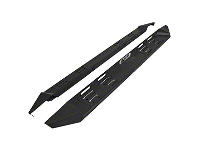 Rugged Running Boards; Satin Black (07-18 Sierra 1500 Crew Cab)