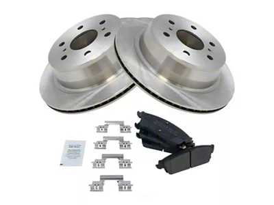 Semi-Metallic 6-Lug Brake Rotor and Pad Kit; Rear (07-13 Sierra 1500)