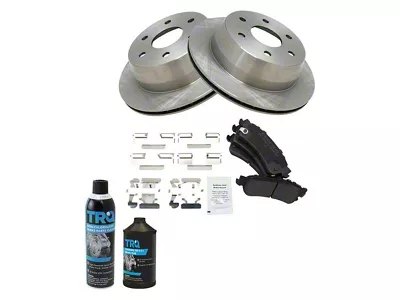 Semi-Metallic 6-Lug Brake Rotor and Pad Kit; Rear (99-06 Sierra 1500 w/ 12.80-Inch Rotors)