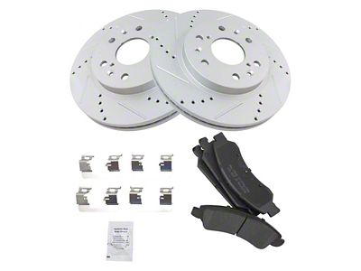 Semi-Metallic Performance 6-Lug Brake Rotor and Pad Kit; Front (07-18 Sierra 1500)