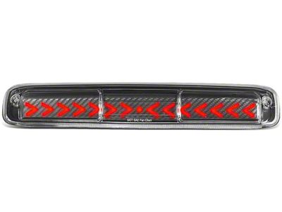 Sequential Arrow LED Third Brake Light; Carbon Fiber Look (99-06 Sierra 1500)