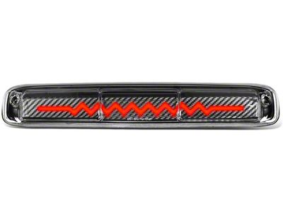 Sequential Heartbeat LED Third Brake Light; Carbon Fiber Look (99-06 Sierra 1500)