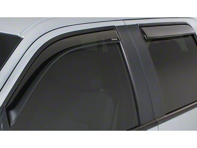 Snap-Inz In-Channel Sidewind Deflectors; Front and Rear; Smoke (14-18 Sierra 1500 Double Cab)
