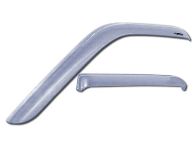 Snap-Inz In-Channel Sidewind Deflectors; Front and Rear; Chrome (19-24 Sierra 1500 Crew Cab)