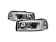 Signature Series Version 2 Light Bar DRL Projector Headlights; Chrome Housing; Clear Lens (99-06 Sierra 1500)