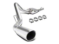 Single Exhaust System with Polished Tip; Side Exit (07-13 5.3L Sierra 1500)