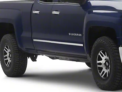 Pair Front Bumper End Cap Extensions – 2019-2022 Chevy Silverado 1500 – Matte Black